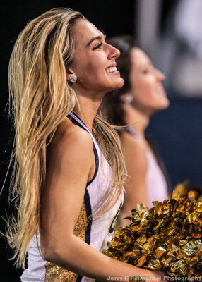 Georgia Tech Dance Team Member performs on the sidelines