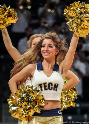 GT Dancer performs during a time out