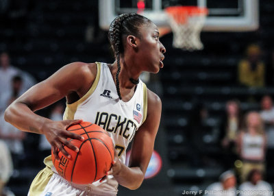 Tech G Wallace looks for a passing lane