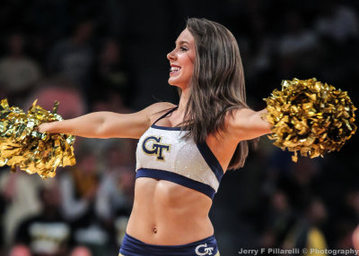 GT Dance Team Member performs during a time out