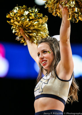 GT Cheerleader performs during a time out