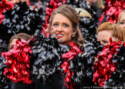 Georgia Dance Team Member cheers from the stands