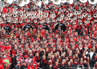 UGA Band performs from the stands during the game