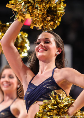 GT Dance Team Member performs during a time out