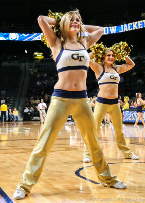 Georgia Tech Dancers perform during a time out