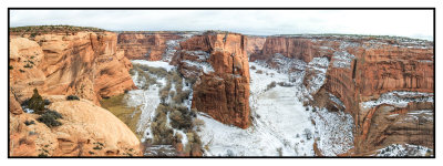 Junction of Del Muerto and Black Rock Canyons as seen from the Antelope House Overview in Canyon de Chelly National Monument
