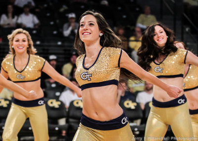 Jackets Dance Team performs during a time out