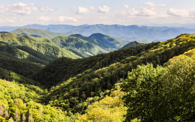 View from Newfound Gap Road in Great Smoky Mountains National Park