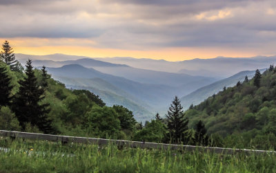 Early morning view in Great Smoky Mountains National Park