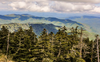 View from Clingmans Dome in Great Smoky Mountains National Park