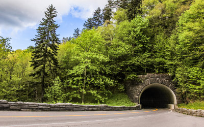 Tunnel along Newfound Gap Road in Great Smoky Mountains National Park