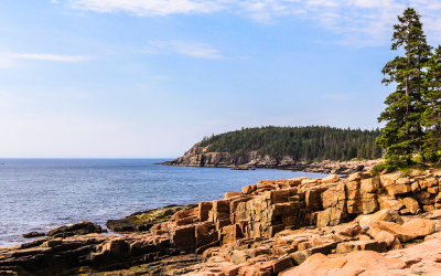 The coast of Maine in Acadia National Park