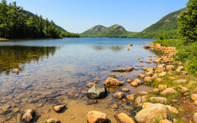 The Bubbles on Jordan Pond in Acadia National Park
