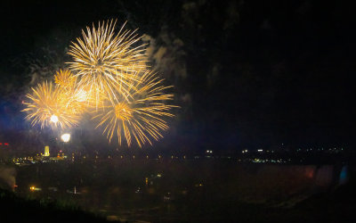 Fireworks over the Niagara Gorge from the Canadian side