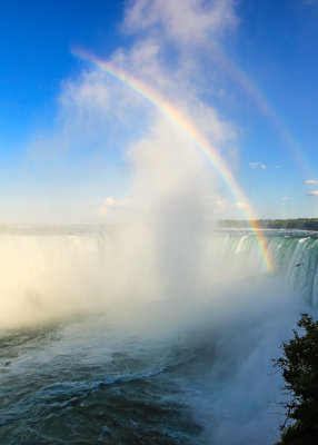 A double rainbow in the mist of Niagaras Horseshoe Falls