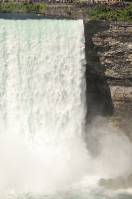 The edge of the Canadian side of Horseshoe Falls from Terrapin Point at Niagara Falls