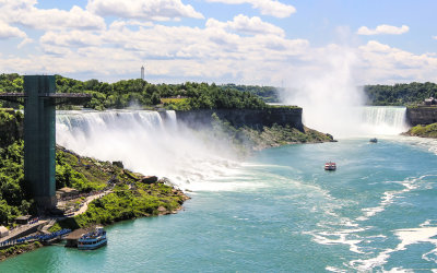 The Niagara Gorge and its spectacular falls from Rainbow Bridge