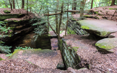 Ritchie Ledges from above in Cuyahoga Valley National Park