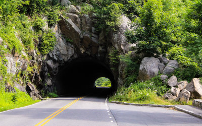 Marys Rock Tunnel cut through 600 feet of mountain in Shenandoah National Park