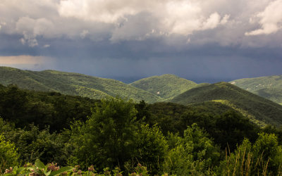 Rain in the valley as seen from Shenandoah National Park