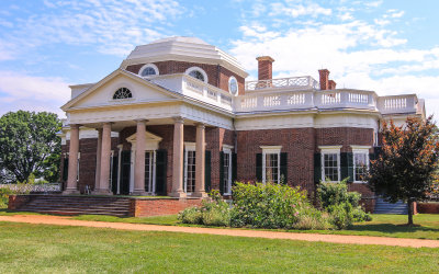 Thomas Jefferson estate Monticello as viewed from the west lawn