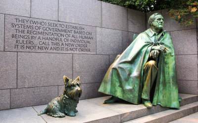 The Franklin Delano Roosevelt Memorial in Washington DC