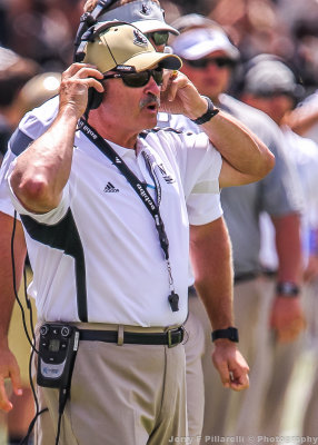 Wofford Terriers Head Coach Mike Ayers on the sidelines during the game