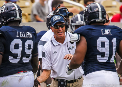 Georgia Southern Eagles Head Coach Willie Fritz on the sidelines during the game