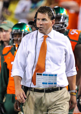 Miami Hurricanes Head Coach Al Golden on the sidelines during the game
