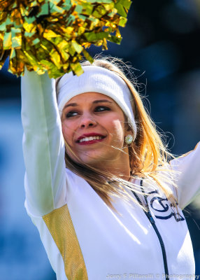 Yellow Jackets Dance Team member performs during the game