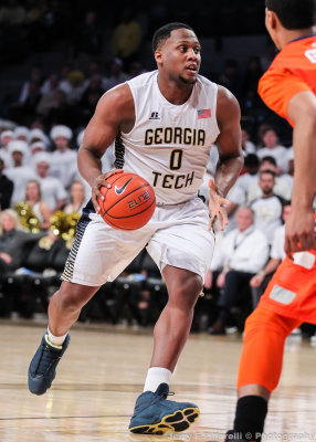 Georgia Tech F Mitchell moves toward the basket