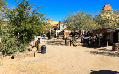 Main Street in Old Tucson as seen from the Stagecoach