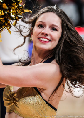 Georgia Tech Dance Team Member performs during a break in the action