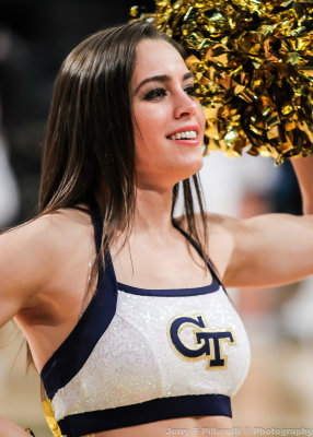 Georgia Tech Dancer performs during a time out