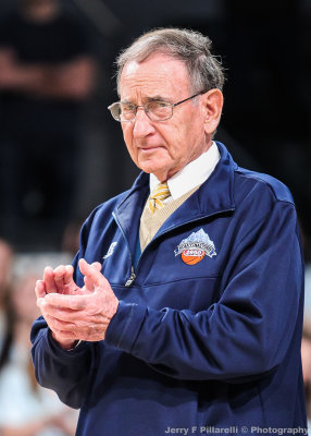 Jackets former Athletic Director Homer Rice is saluted during halftime