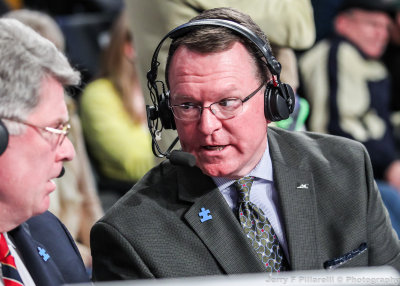 ACC Network analyst Wes Durham during the game broadcast