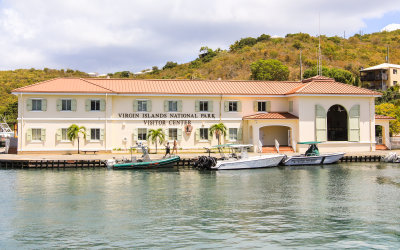 The park Visitor Center in the town of Cruz Bay in Virgin Islands National Park 