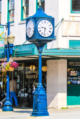 Clock tower on the street in Juneau Alaska