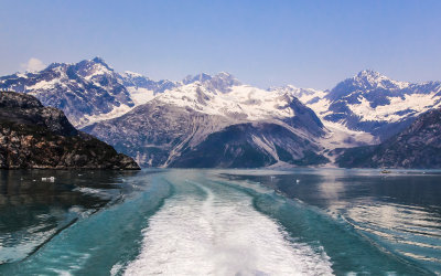 Looking into Canada and at the Grand Pacific Glacier in Glacier Bay National Park