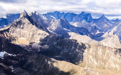 The Arrigetch Peaks, Citadel, East and West Maiden on the left and Escape Pass and Ariel on the right in Gates of the Arctic NP