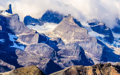 Shot Tower and Battleship in the Arrigetch Peaks area in Gates of the Arctic National Park