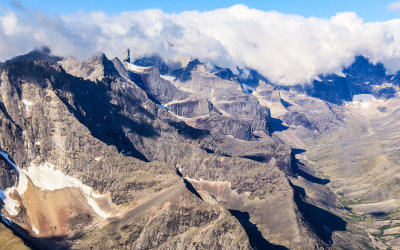 Shot Tower and Battleship in the Arrigetch Peaks area in Gates of the Arctic National Park
