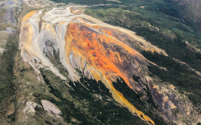 Iron deposits on Red Star Mountain in Gates of the Arctic National Park