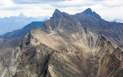 Boreal Mountain, the East “gate”, with Mount Doonerak in the distance in Gates of the Arctic National Park