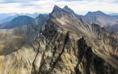 Boreal Mountain from the air in Gates of the Arctic National Park