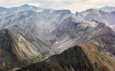 A mountainous valley in Gates of the Arctic National Park