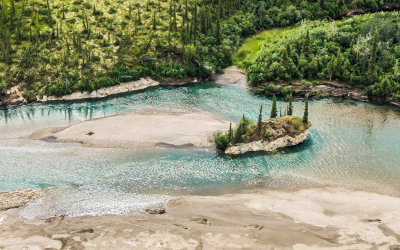 An island in the John River in Gates of the Arctic National Park