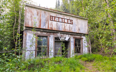 A storefront in Old Bettles Alaska