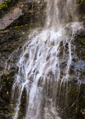 Close-up of Bridal Veil Falls in Keystone Canyon on the Richardson Highway