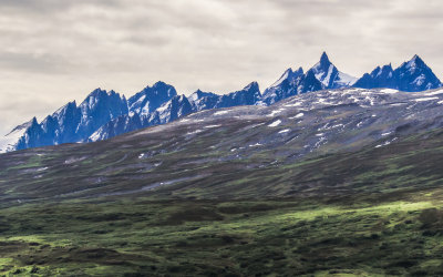 Jagged mountain ridge along the Richardson Highway